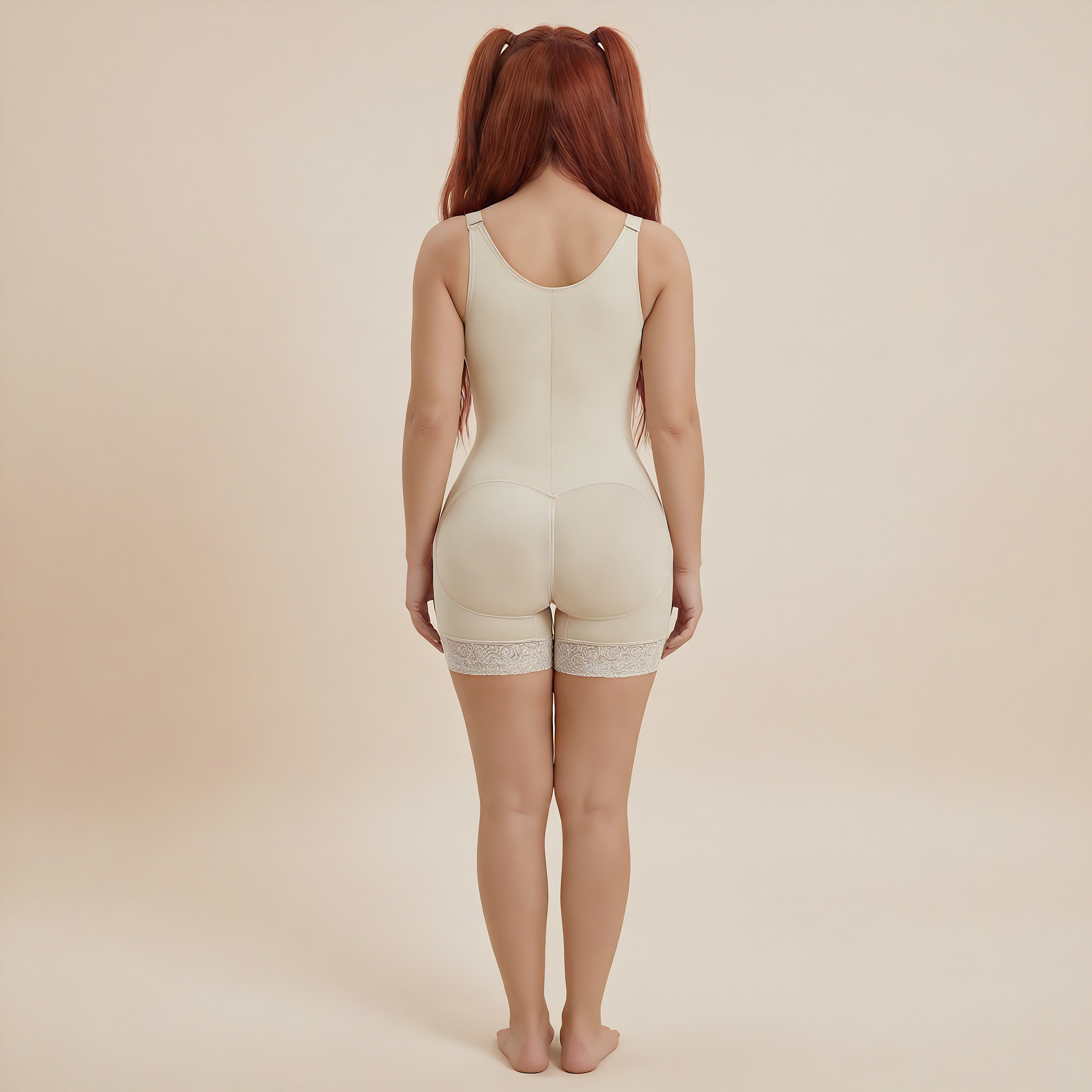 LYVIA Faja bodysuit tan back