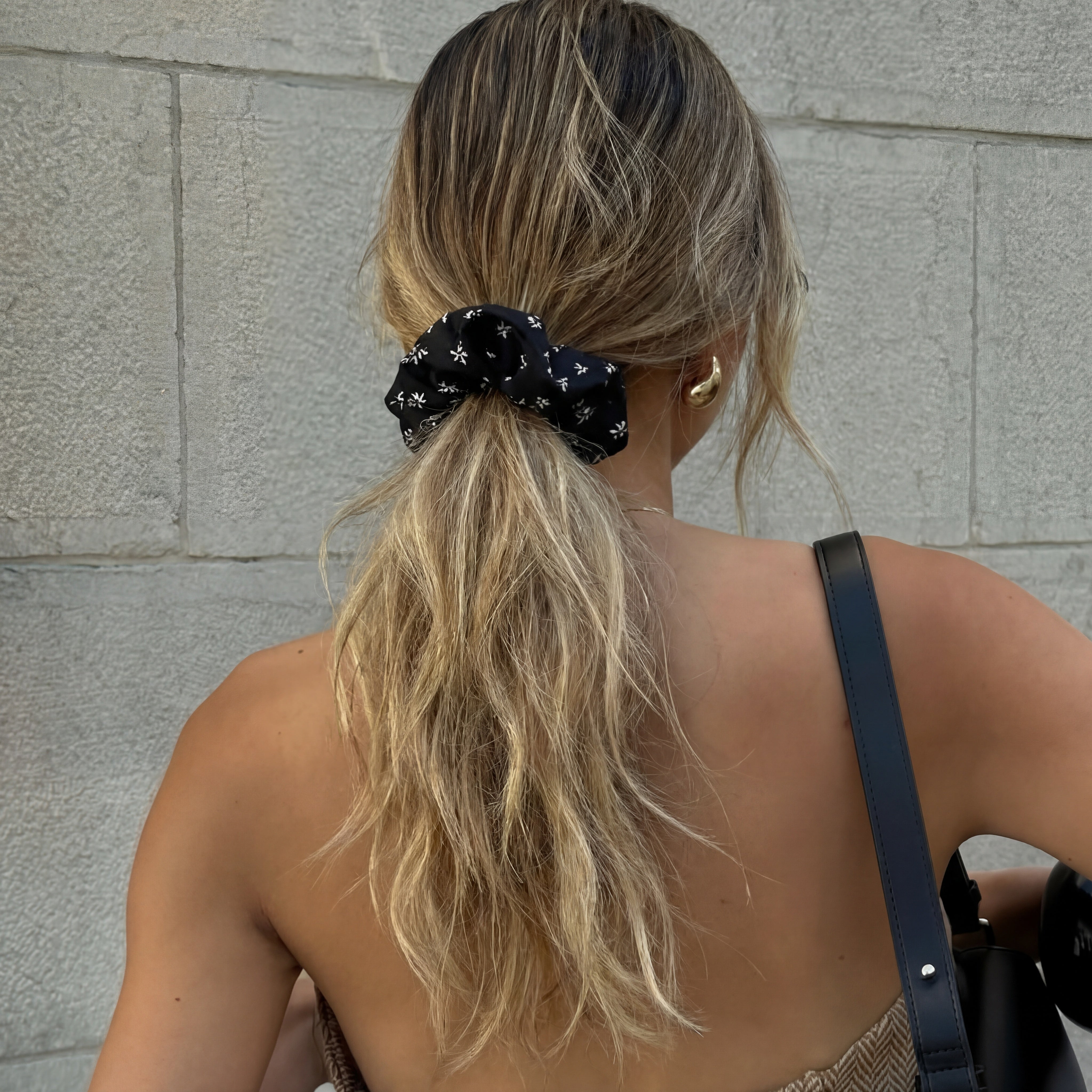 The LYVIA Midnight Saturn Scrunchie